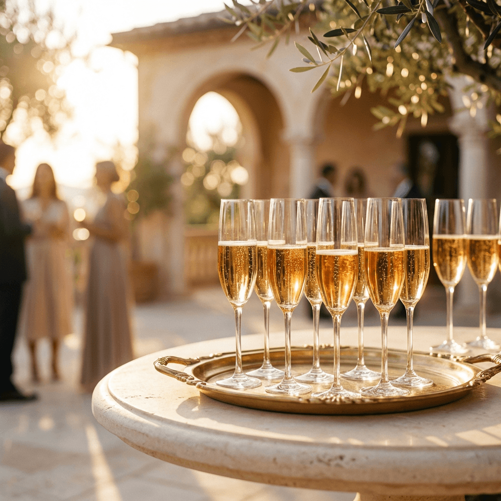 Flûtes de champagne en cristal