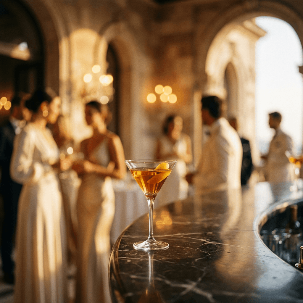 Cocktail signature en verre de cristal